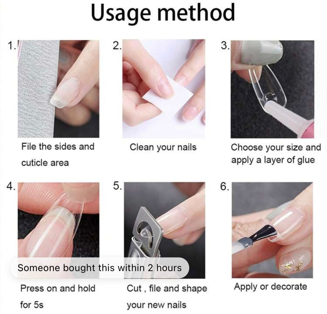 .Nail Glue (2 Bottle 1$)