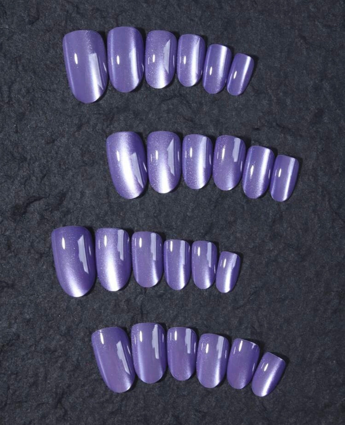 Medium Crystal Purple Nail Set
