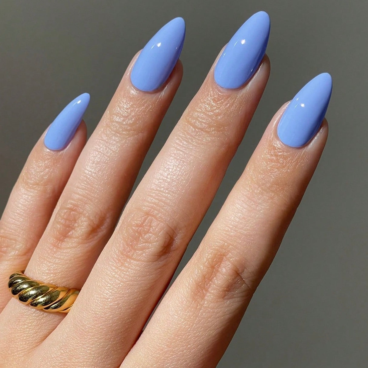 Long Light Blue Nail Set #10703