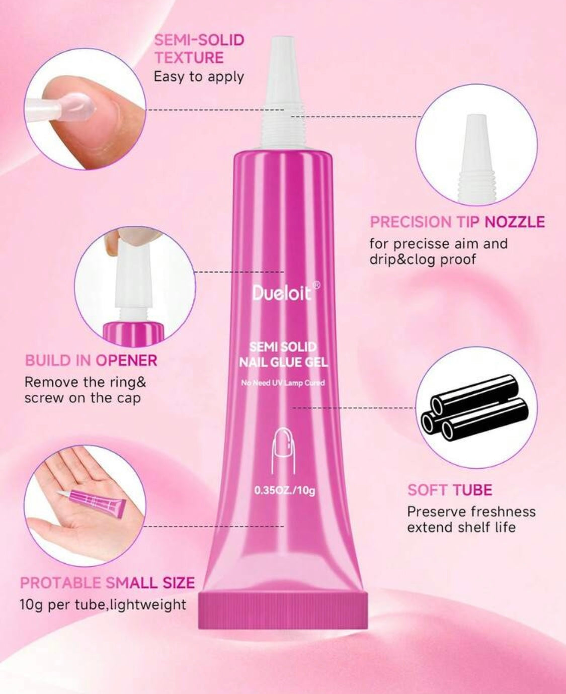 Semi Solid Gel Nail Glue