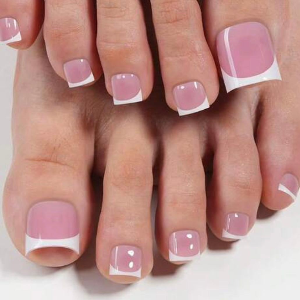 Toes French Nail Set