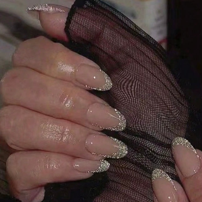 Medium French Silver Nail Set