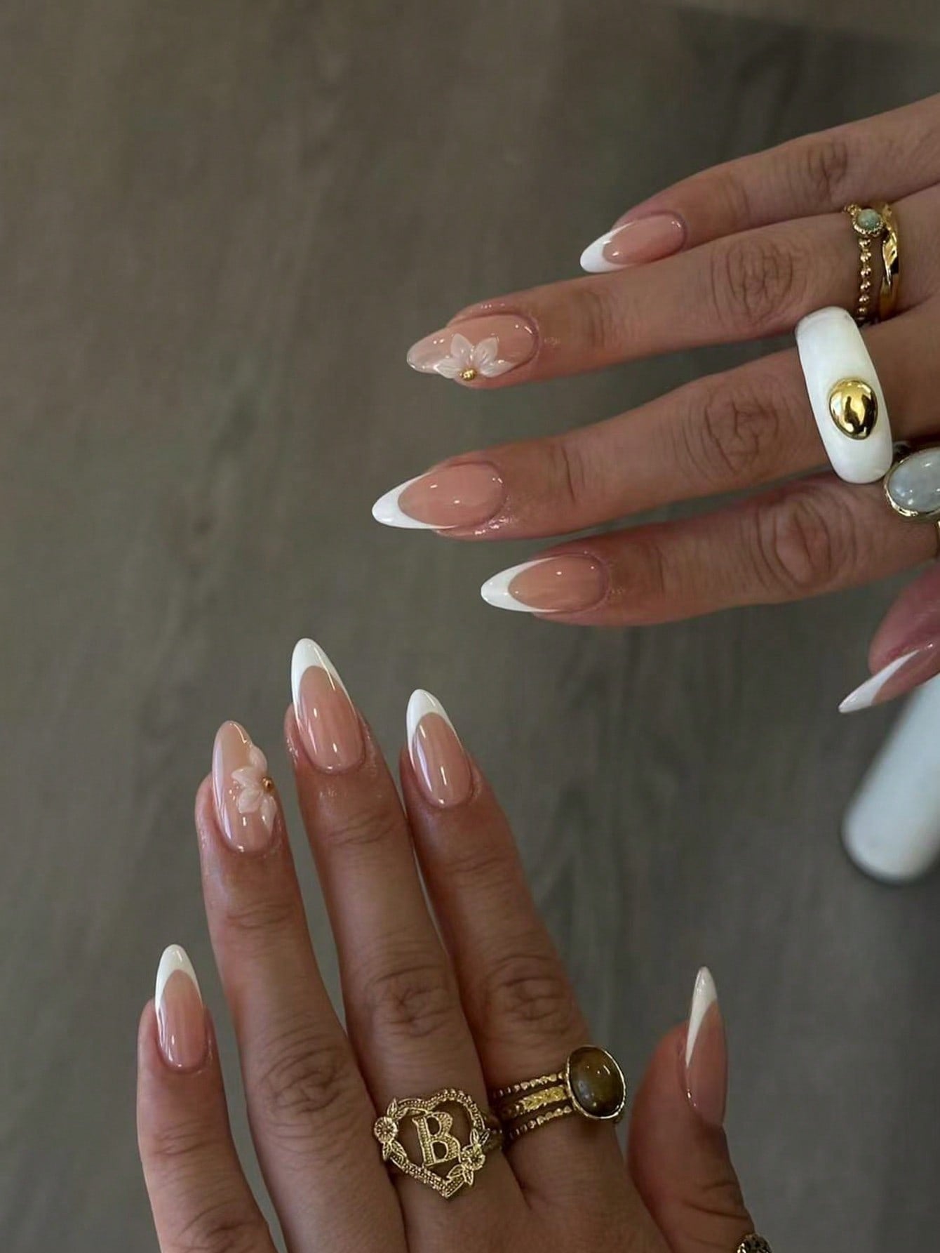 Long Designed French Nail Set