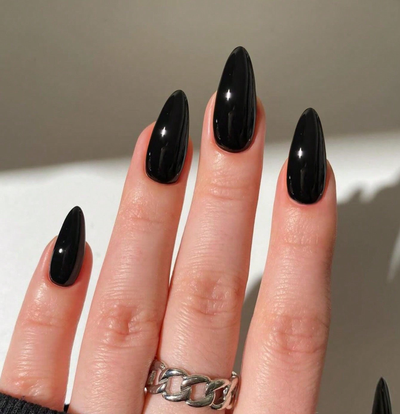 Long Black Nail Set