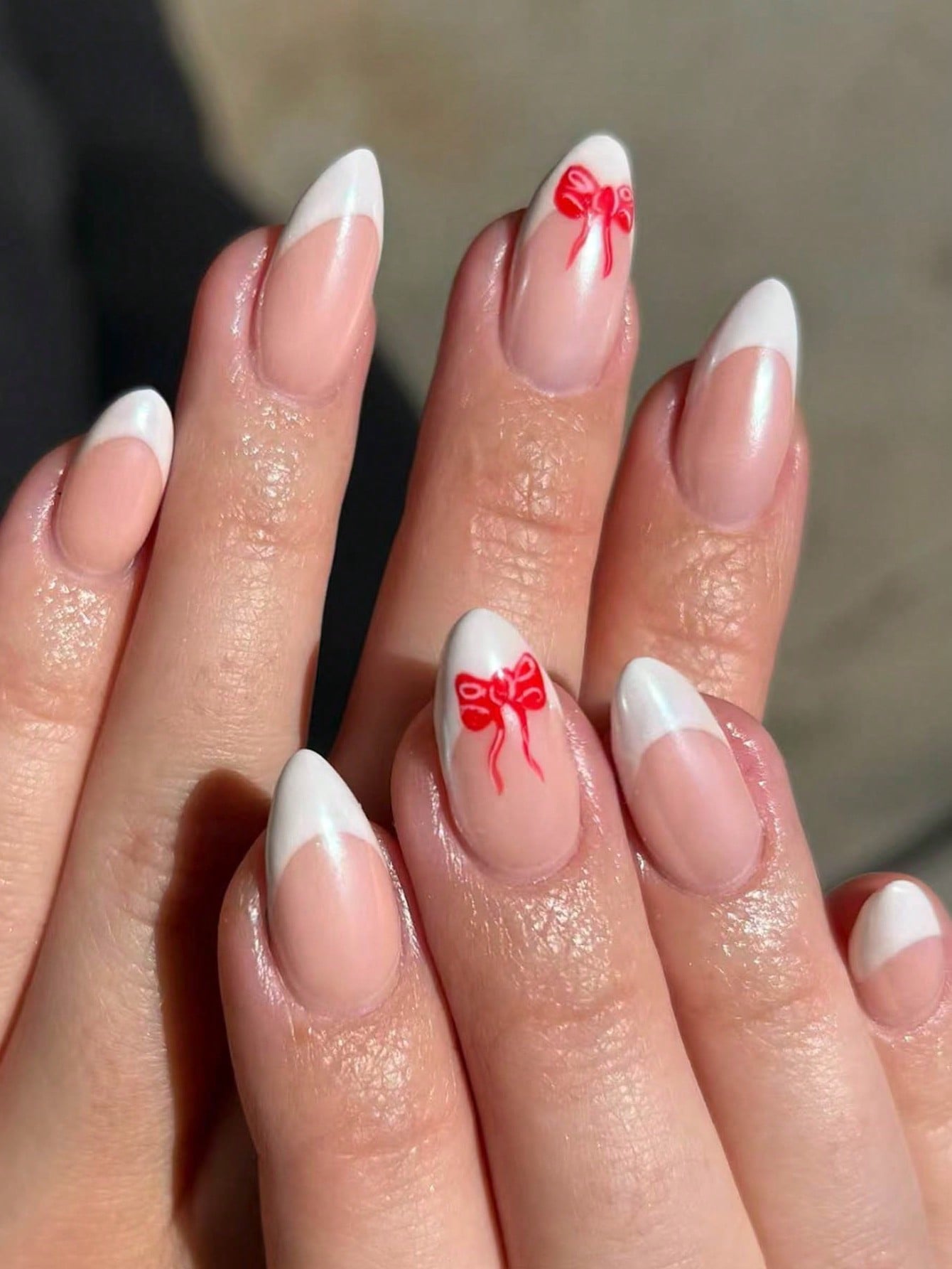 Long Designed French Nail Set