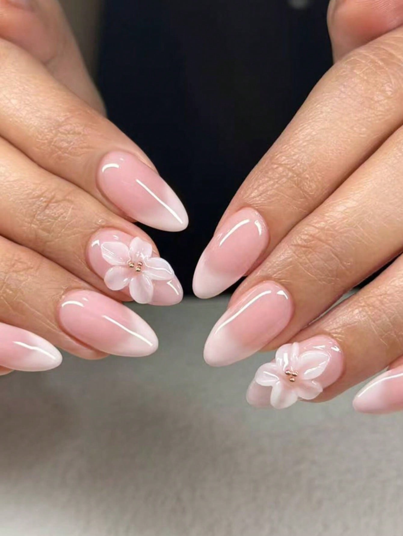 Designed 3D Long Ombré Nail Set