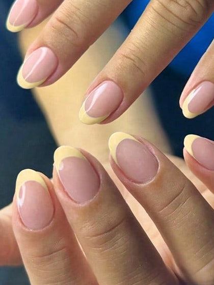 Medium French Yellow Nail Set