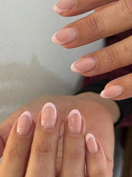 Medium French White Nail Set