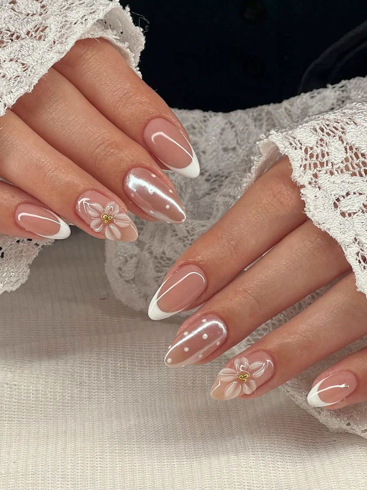 Designed French Medium Nail Set