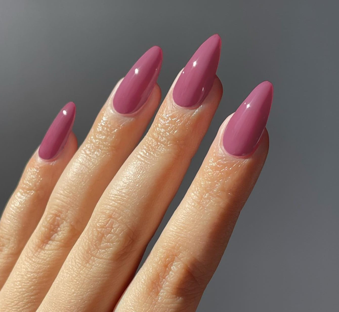 Long Red Violet Nail Set #10708