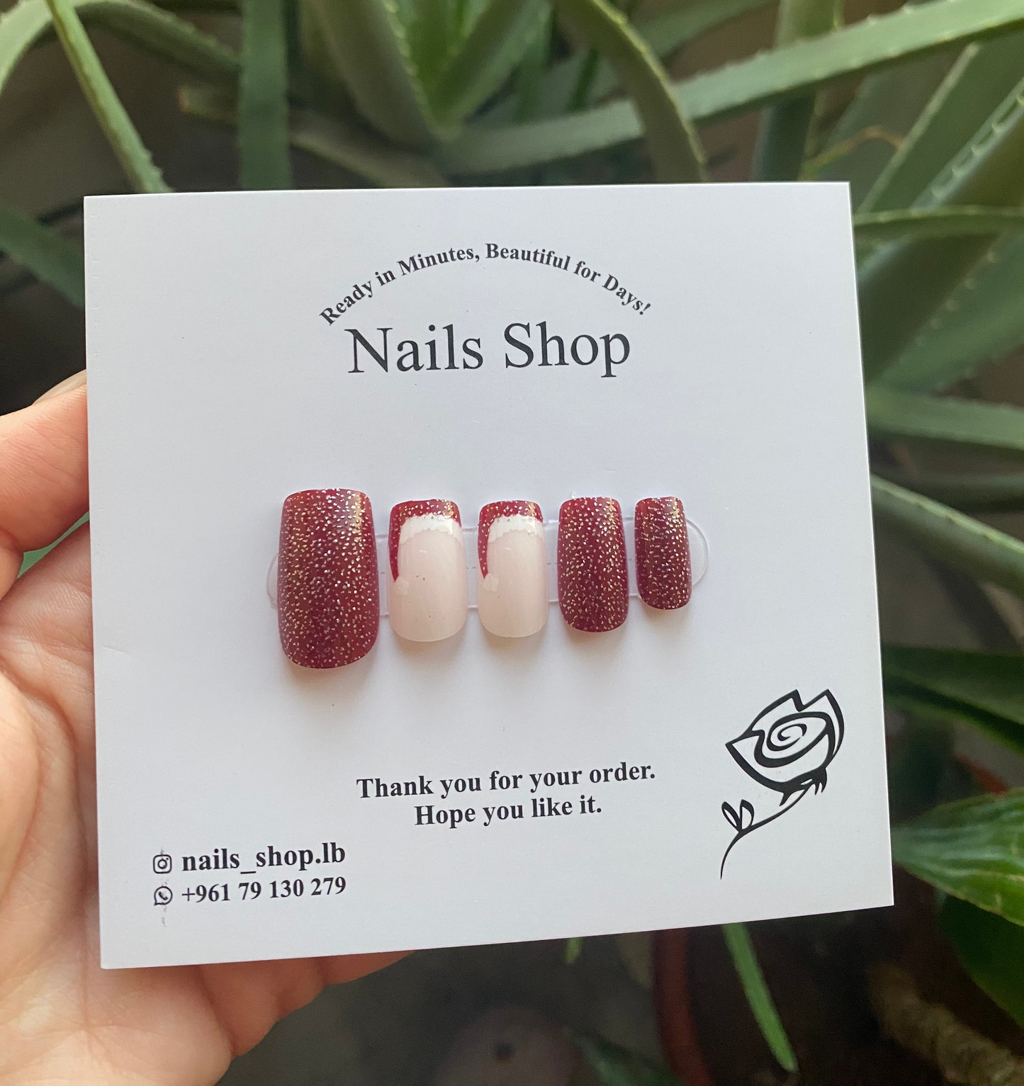 Designed Christmas Medium Nail Set