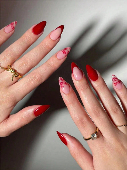 Long Red Nail Set