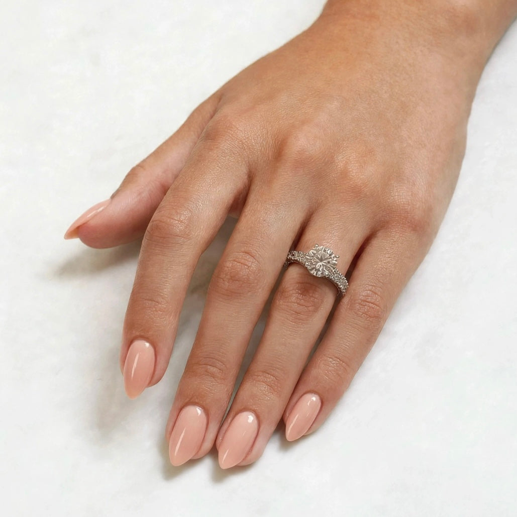 Medium Almond Nude Nail Set