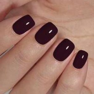Short Bordeaux Nail Set #2012