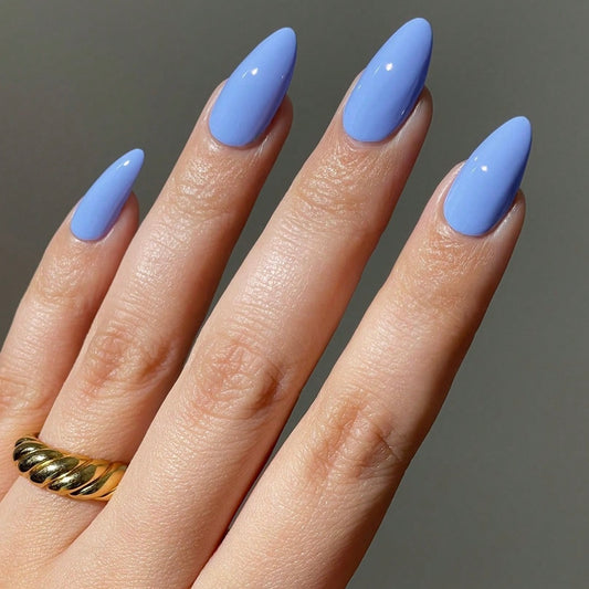Long Light Blue Nail Set #10703