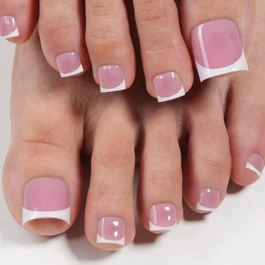 Toes French Nail Set