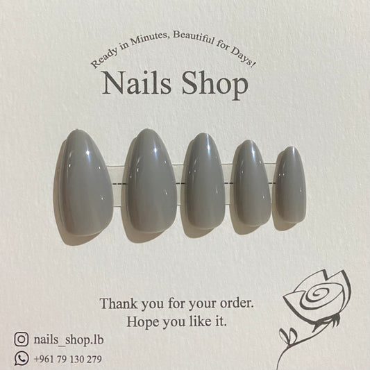 Long Gray Nail Set #10721
