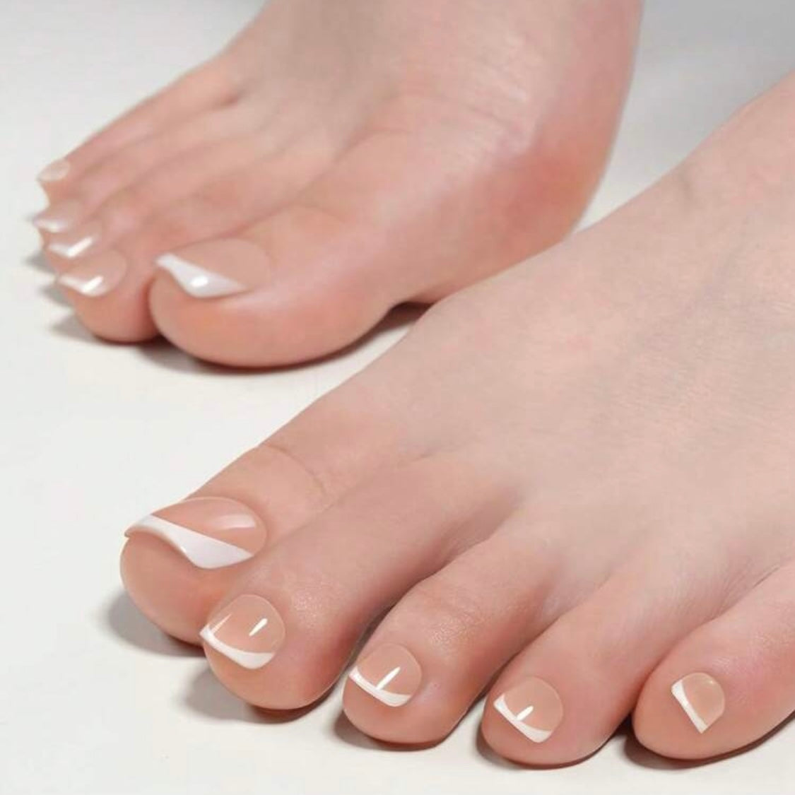 Matte Toes French Nail Set