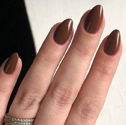 Medium Dark Brown Nail Set #512