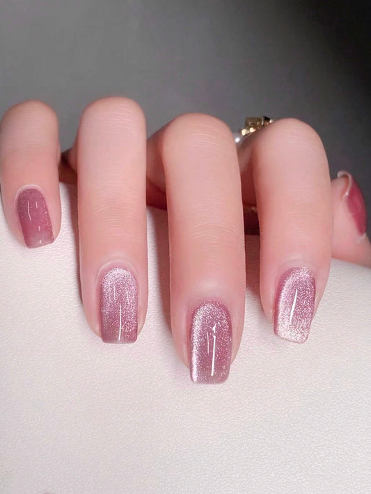 Medium Crystal Pink Nail Set
