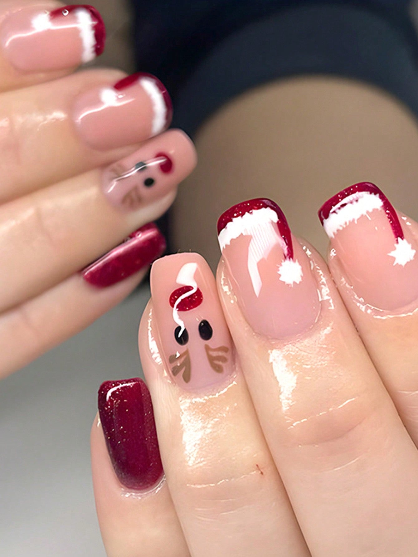Designed Christmas Medium Nail Set