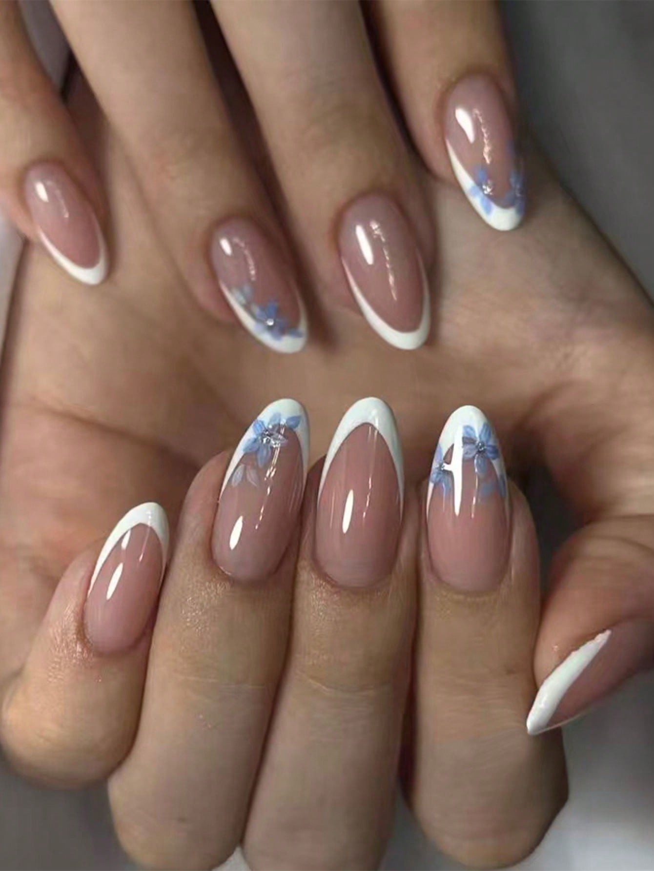 Long Designed French Nail Set