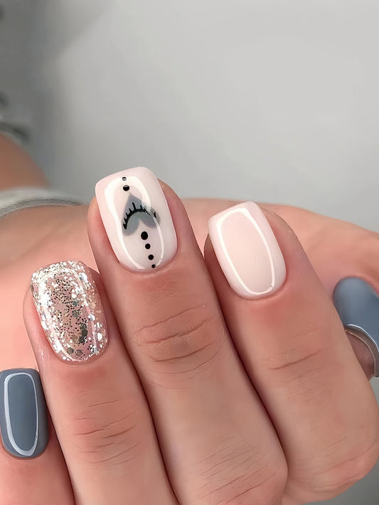 Medium Designed Nail Set