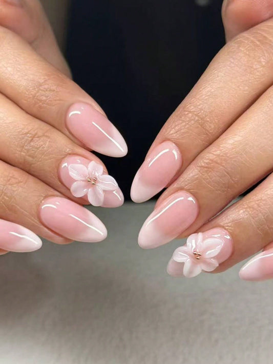 Designed 3D Long Ombré Nail Set
