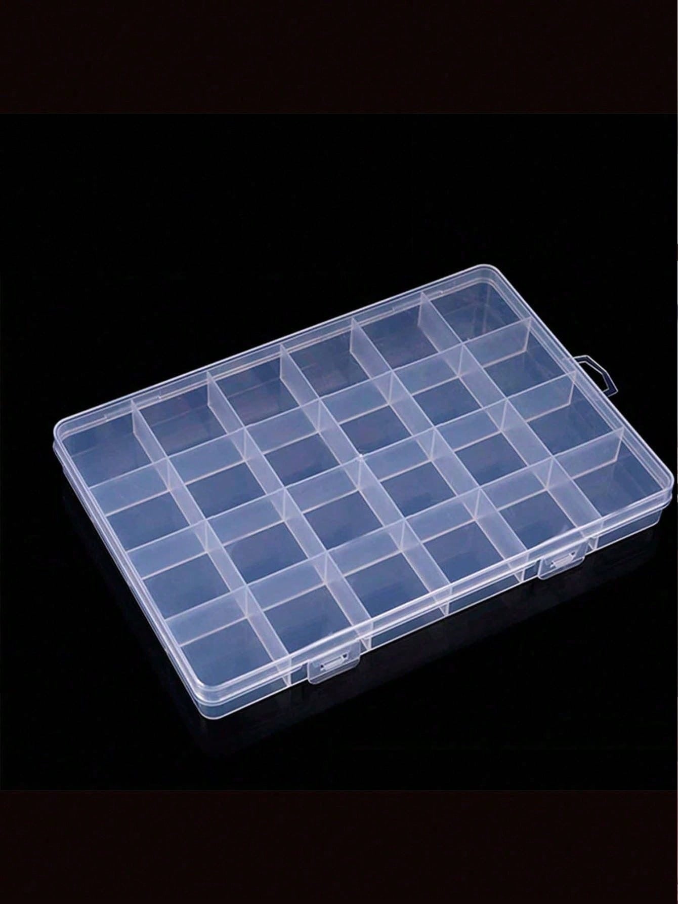 Transparent Nail Storage Box - 24 Grid