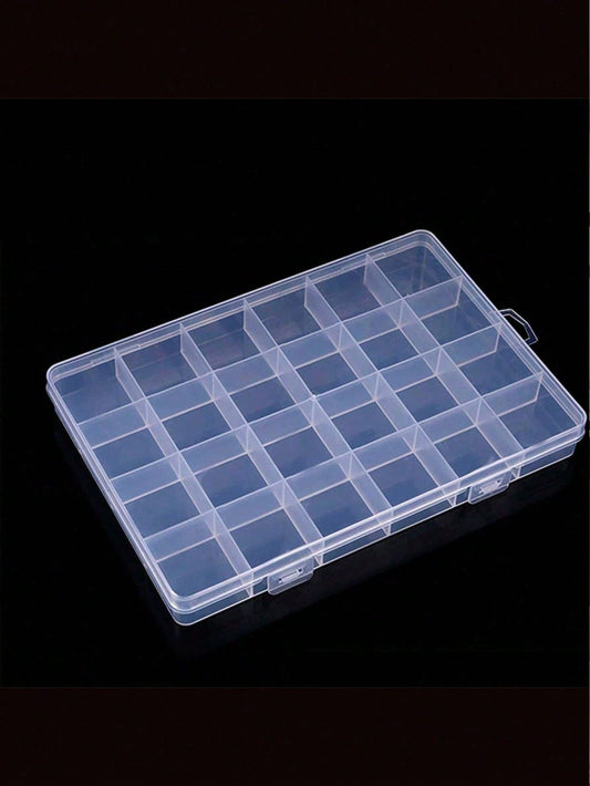 Transparent Nail Storage Box - 24 Grid