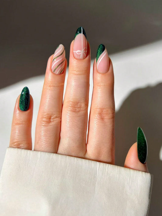 Christmas Long Designed Nail Set