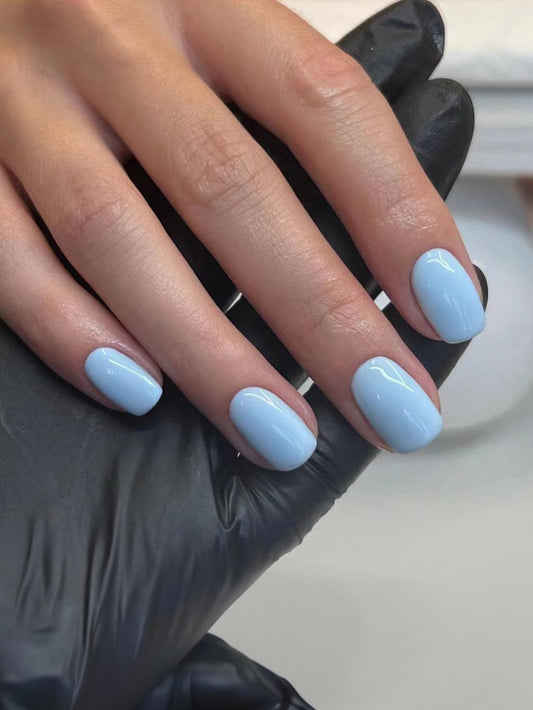 Short Blue Nail Set