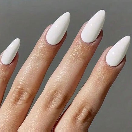 Long White Nail Set #10805