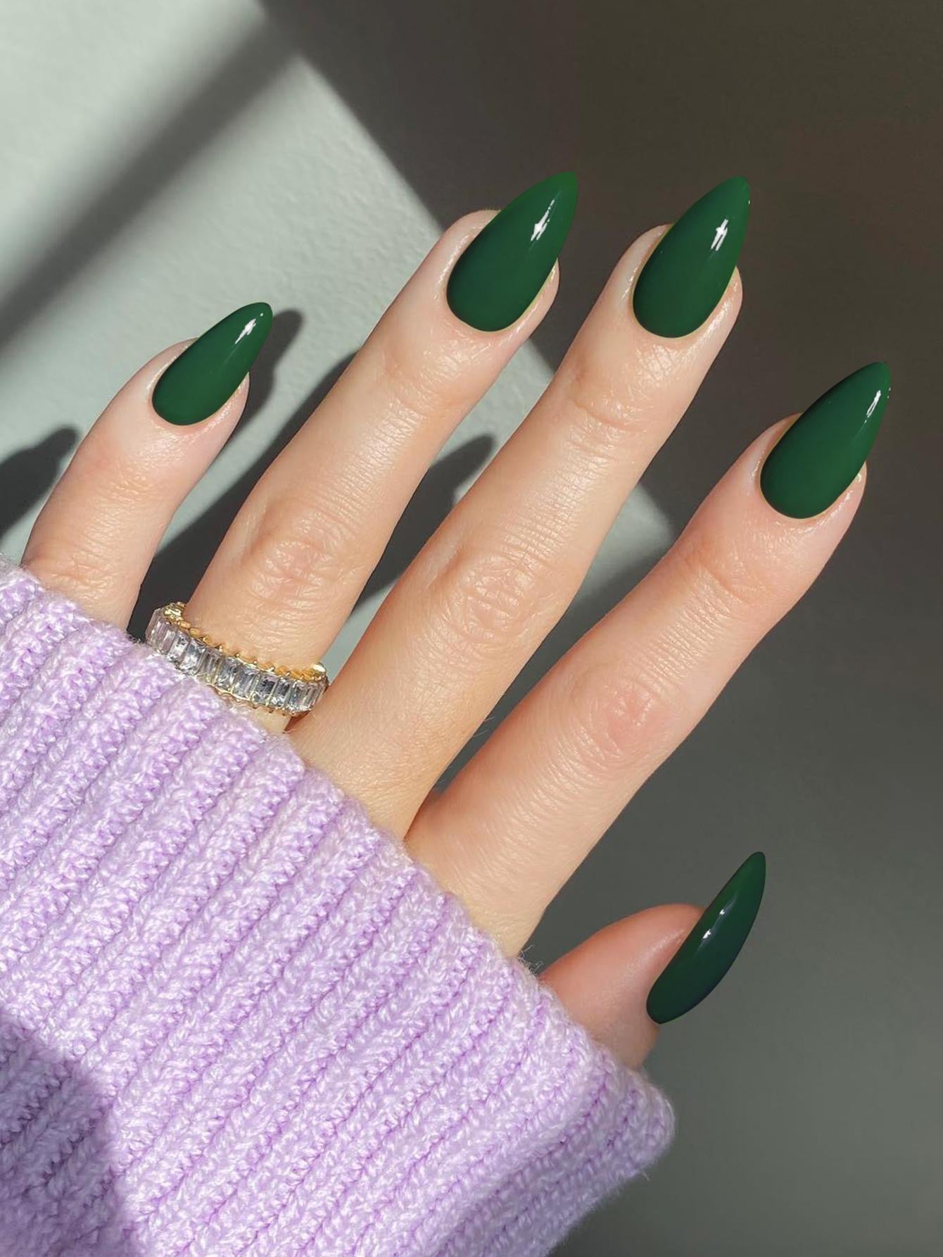 Long Green Nail Set #10706